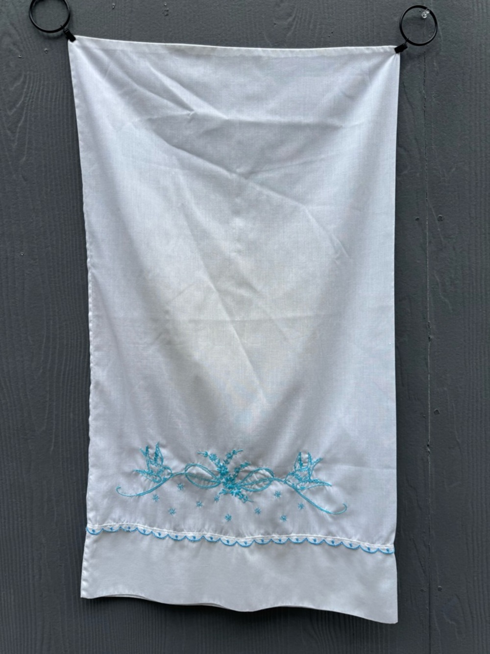 Blue Birds & Bow Embroidered Single Pillowcase